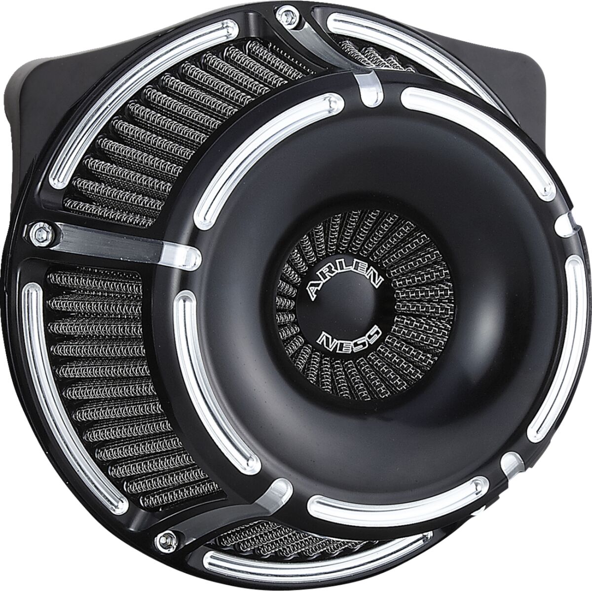 Arlen Ness Slot Track Inverted Series Air Cleaner, Black - 24+ Touring Air Cleaner Arlen Ness