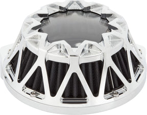 Arlen Ness Crossfire Air Cleaner, Chrome - 24+ Touring Air Cleaner Arlen Ness
