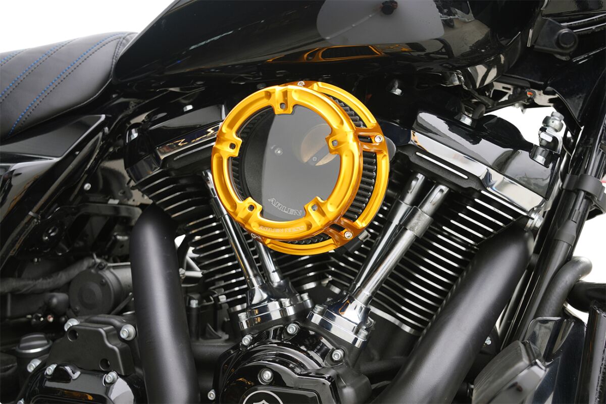 Arlen Ness Method® Air Cleaner, Gold - 24+ Touring Air Cleaner Arlen Ness