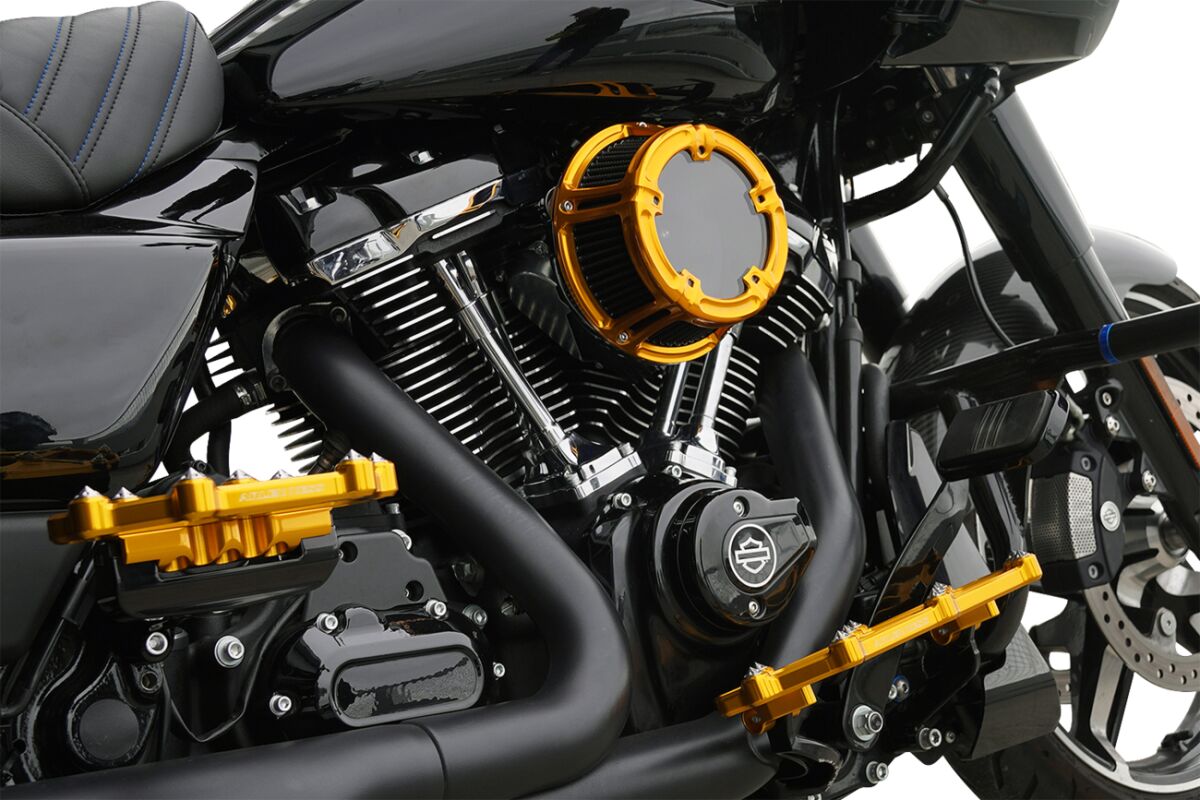 Arlen Ness Method® Air Cleaner, Gold - 24+ Touring Air Cleaner Arlen Ness