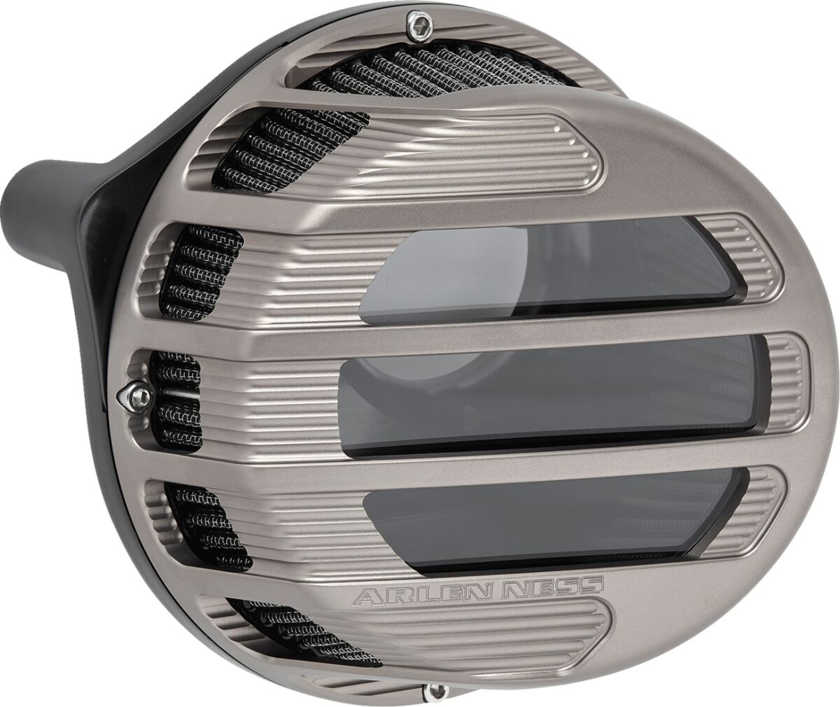 Arlen Ness SideKick Air Cleaner, Titanium - 24+ Touring Air Cleaner Arlen Ness
