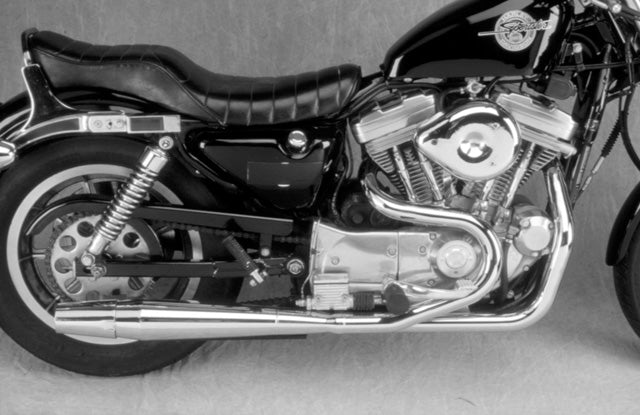 Thunderheader 1012 2-1 Exhaust, Chrome - 1986-2003 Evo Sportster w/Center Controls 2-1 Full Exhaust System Thunderheader