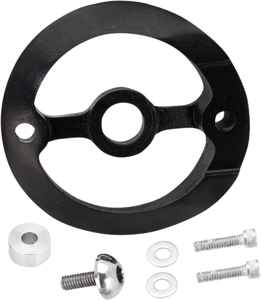 S&S Cycle Adapter,Backplate,Stealth Air Cleaner,For Stock Rushmore Cover,Packaged Air Cleaner Cover S&S Cycle