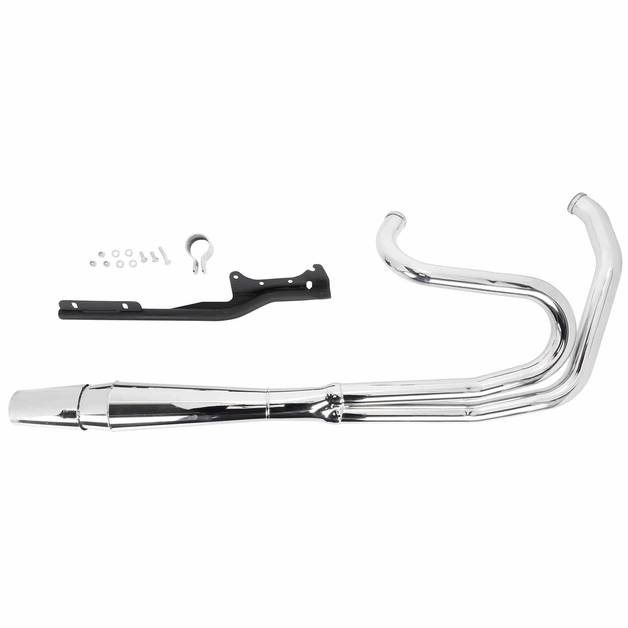 Thunderheader 1026 2-1 Exhaust, Chrome - 1999-2005 Dyna 2-1 Full Exhaust System Thunderheader