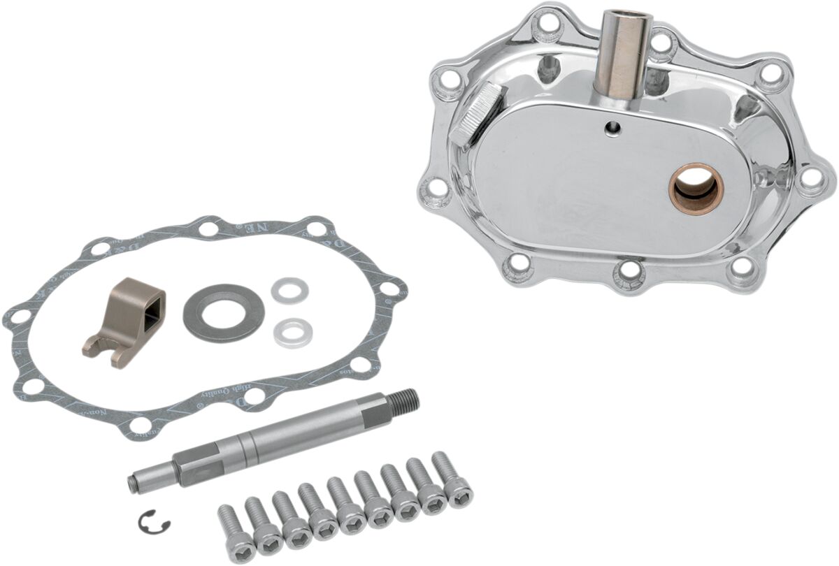 Drag Specialties Heavy Duty Kicker Cover Kit Chrome Transmission Cases & Covers Drag Specialties