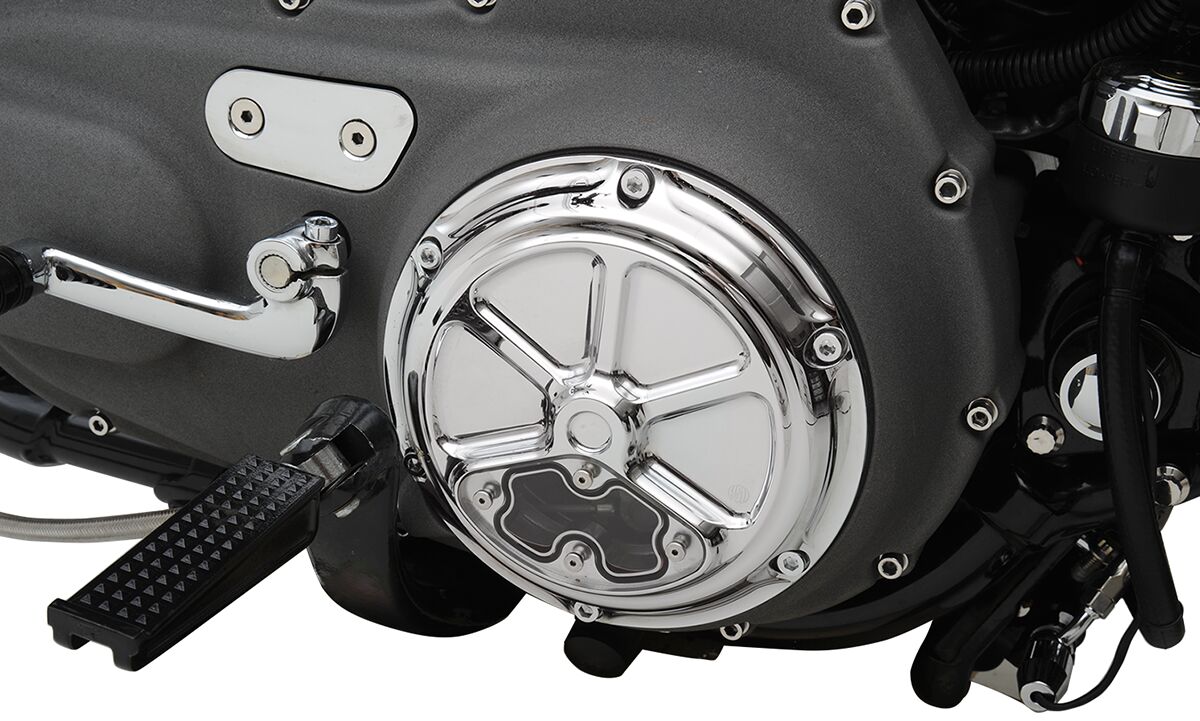 Drag Specialties Primary Inspection Cover Chrome Transmission Covers Drag Specialties