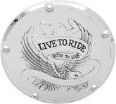 Drag Specialties Derby Cover Ltr 5 H Chr TRANSMISSION COVERS Drag Specialties