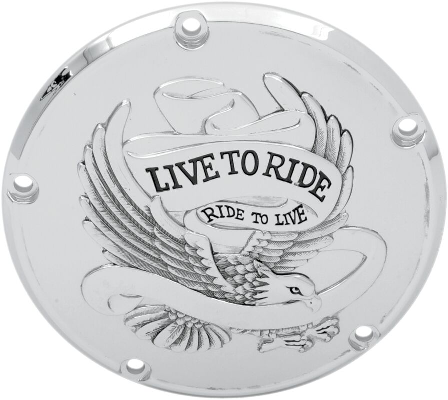 Drag Specialties Derby Cover Ltr 5 H Chr TRANSMISSION COVERS Drag Specialties