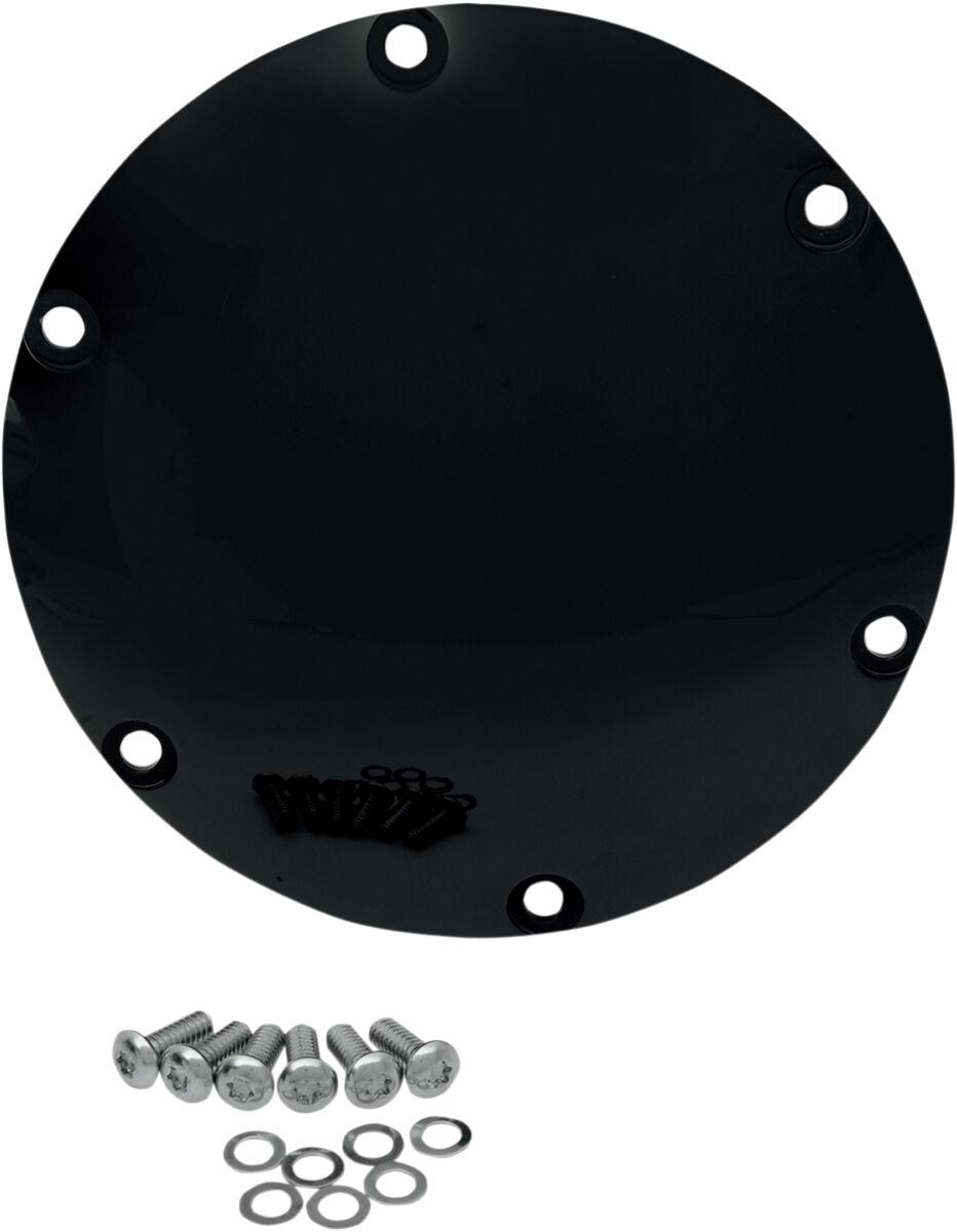 Drag Specialties Derby Cover Black Transmission Covers Drag Specialties