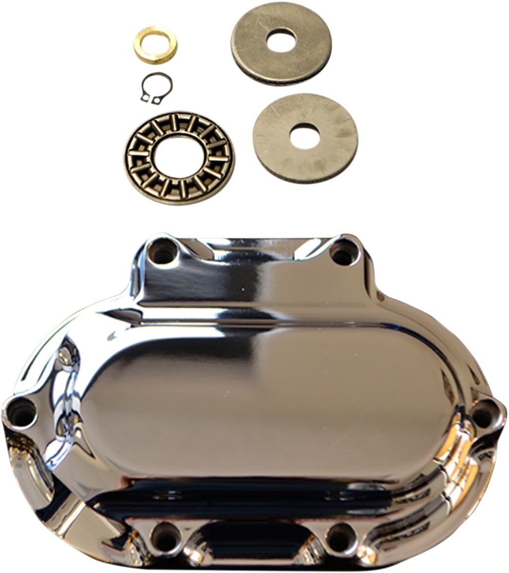 Trask Hydraulic Side Door Cover, Chrome - Dyna & Softail & Touring Transmission End Covers Trask Performance