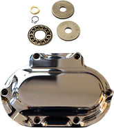 Trask Hydraulic Side Door Cover, Chrome - Dyna & Softail & Touring Transmission End Covers Trask Performance