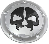 Drag Specialties Cover Derby Split Skull 5 Hole Chrome Transmission Covers Drag Specialties