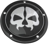 Drag Specialties Cover Derby Split Skull 5 Hole Black Transmission Covers Drag Specialties