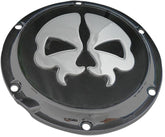 Drag Specialties Cover Derby Split Skull 6 Hole Black Transmission Covers Drag Specialties Default Title