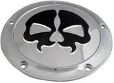 Drag Specialties Cover Derby Split Skull 5 Hole Chrome Transmission Covers Drag Specialties