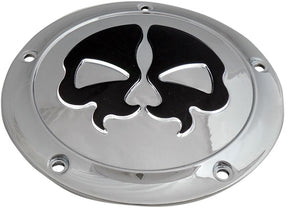 Drag Specialties Cover Derby Split Skull 5 Hole Chrome Transmission Covers Drag Specialties