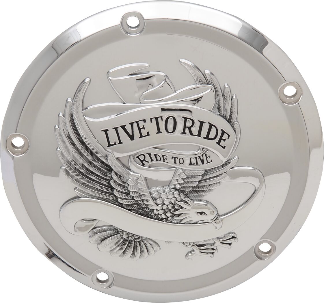 Drag Specialties Cover Derby 5 Hole Live To Ride Chrome Transmission Covers Drag Specialties