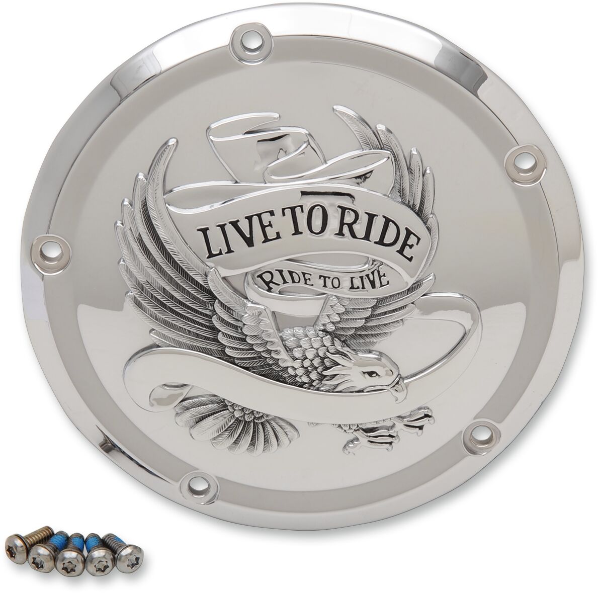 Drag Specialties Cover Derby 5 Hole Live To Ride Chrome Transmission Covers Drag Specialties