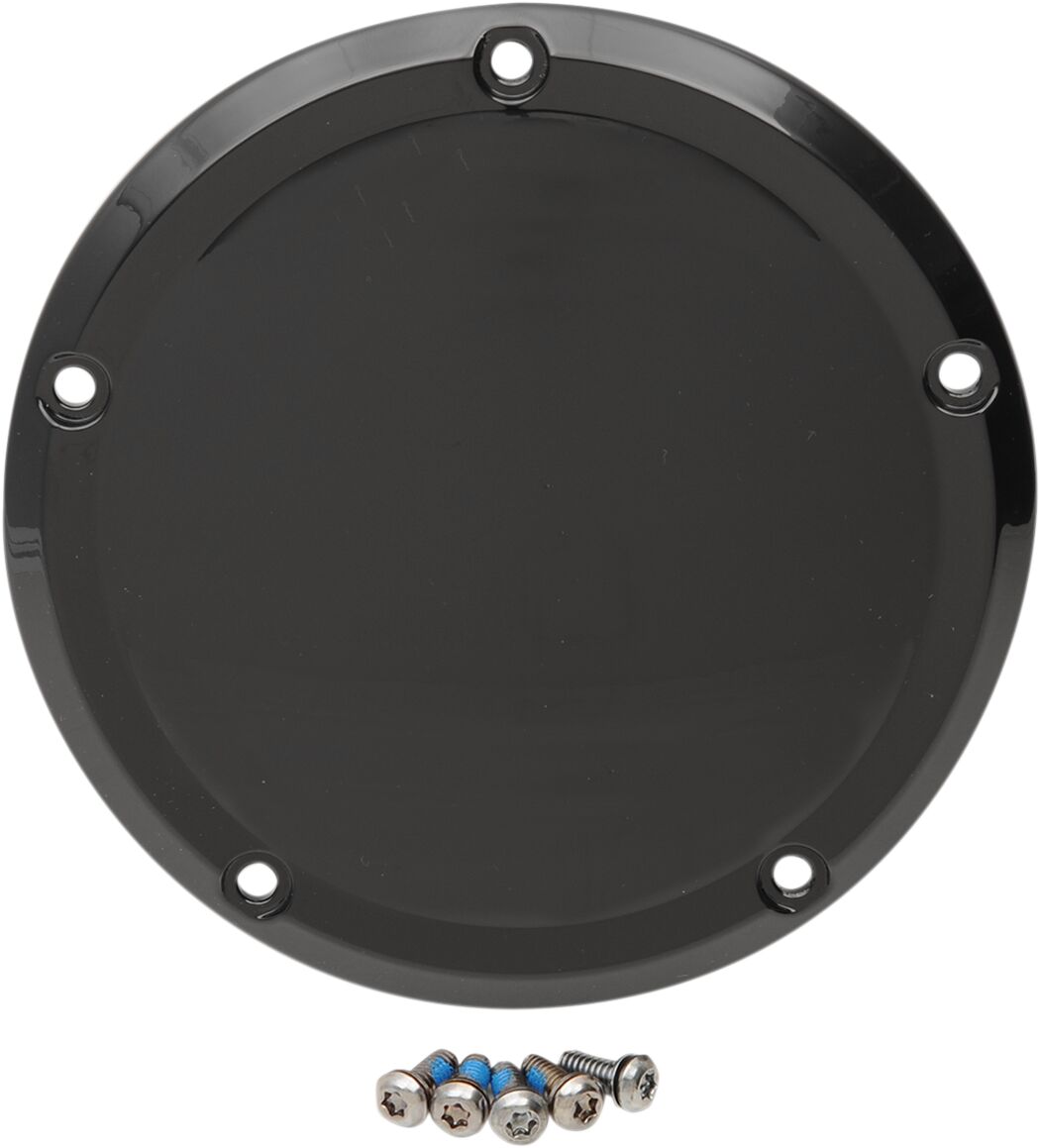 Drag Specialties Cover Derby 5 Hole Glossy Black Transmission Covers Drag Specialties