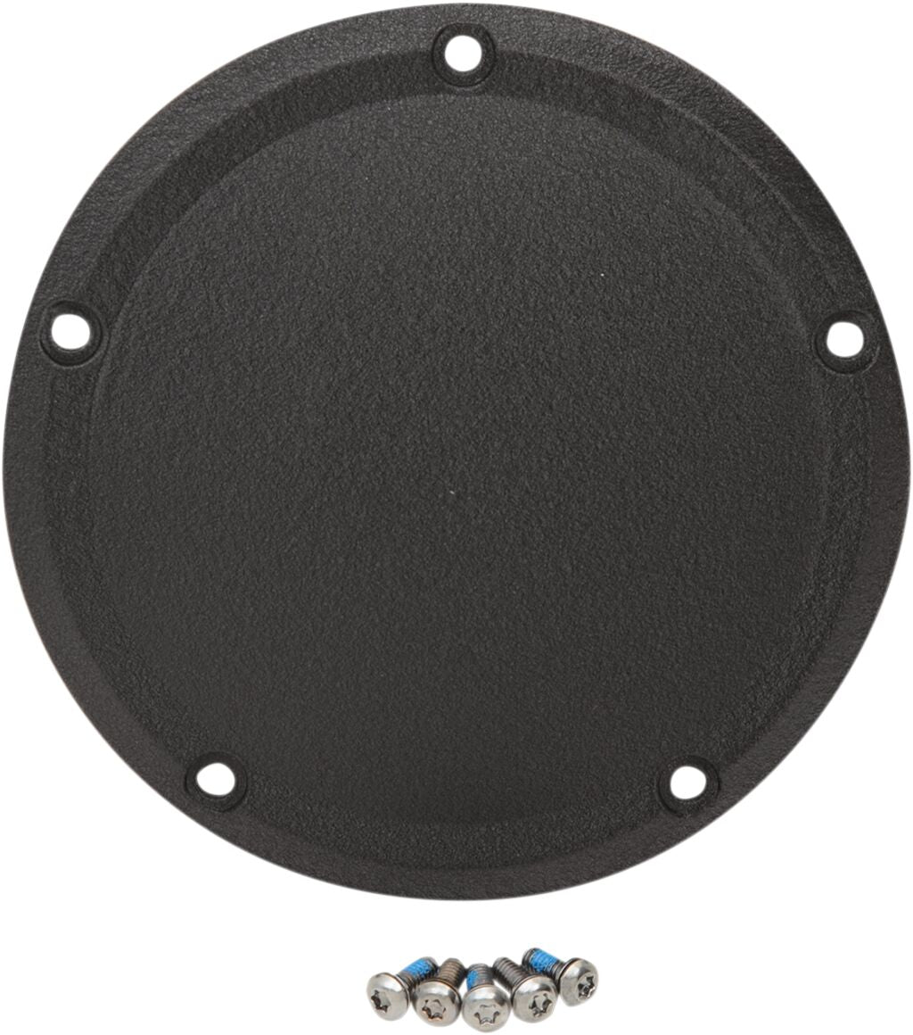 Drag Specialties Cover Derby 5 Hole Wrinkle Black Transmission Covers Drag Specialties