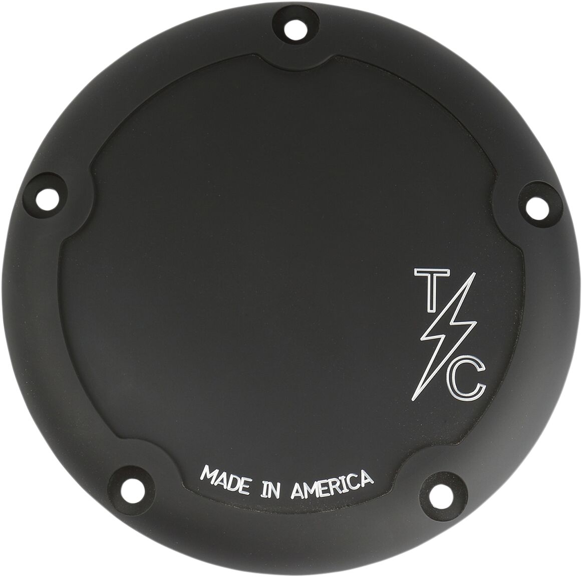 Thrashin Supply Co. 5-Hole Dished Billet Derby Cover Transmission Covers Thrashin Supply Co.