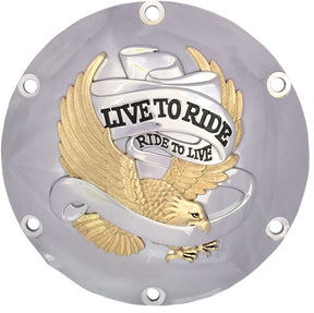 Drag Specialties Cvr Drby Ltr Gld 04 22 Xl TRANSMISSION COVERS Drag Specialties