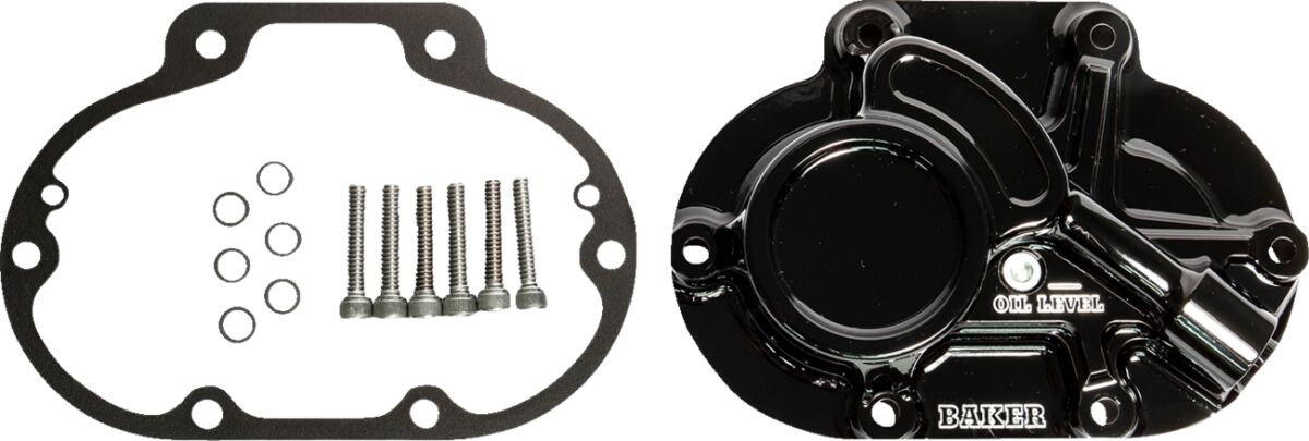 Baker Drivetrain Cover Trans Cable Type 07 Up Bt Gloss Black Transmission Covers Baker Drivetrain