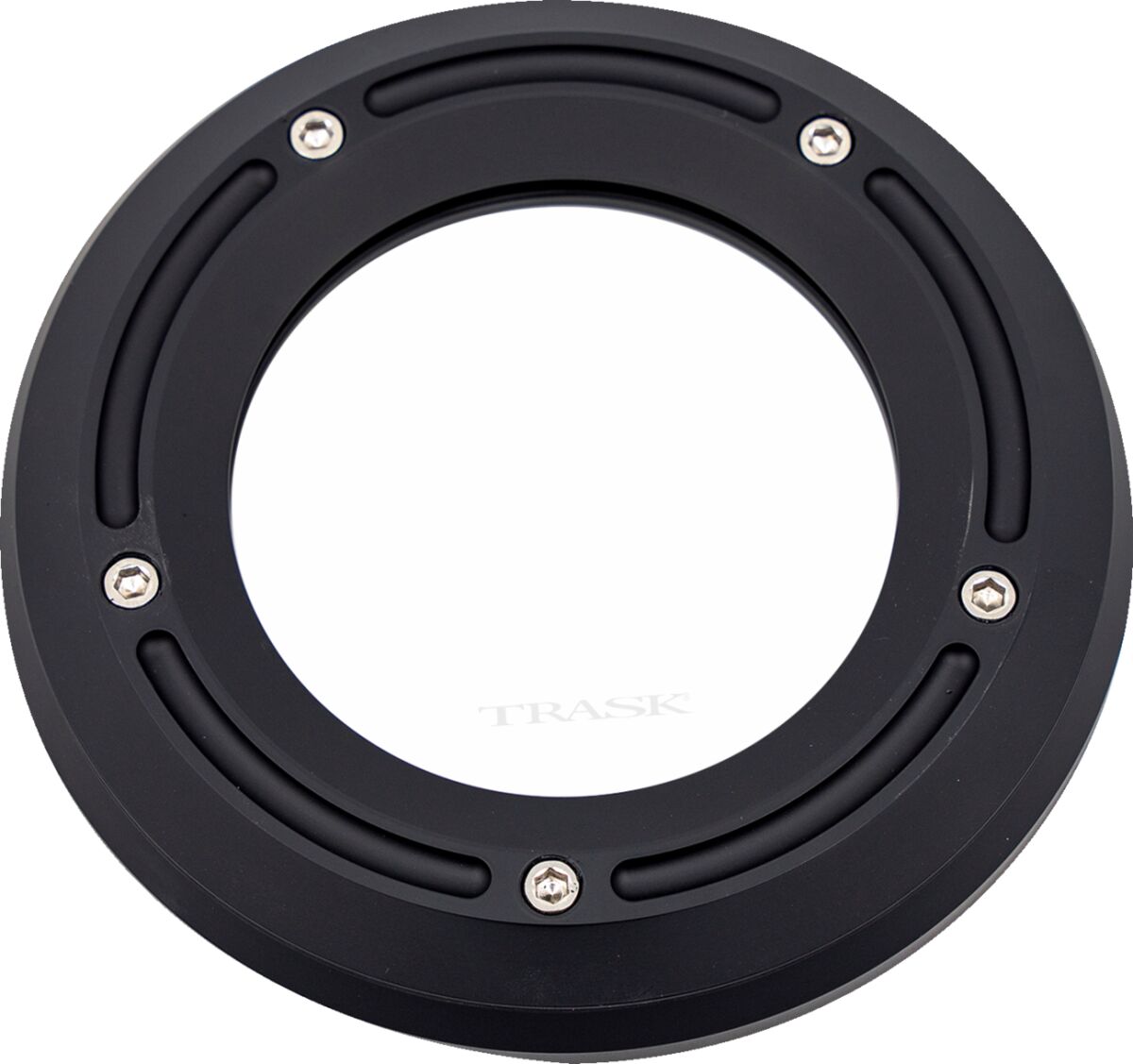 Trask Assault Series Derby Cover w/ Window, Black - 19+ Softail Transmission Covers Trask Performance