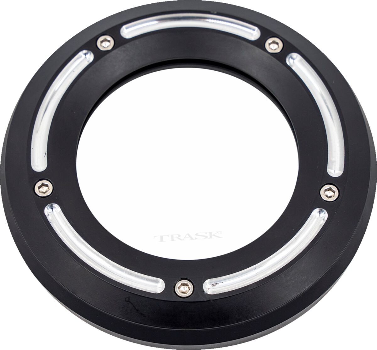 Trask Assault Series Derby Cover w/ Window, Reverse Cut - 19+ Softail Transmission Covers Trask Performance