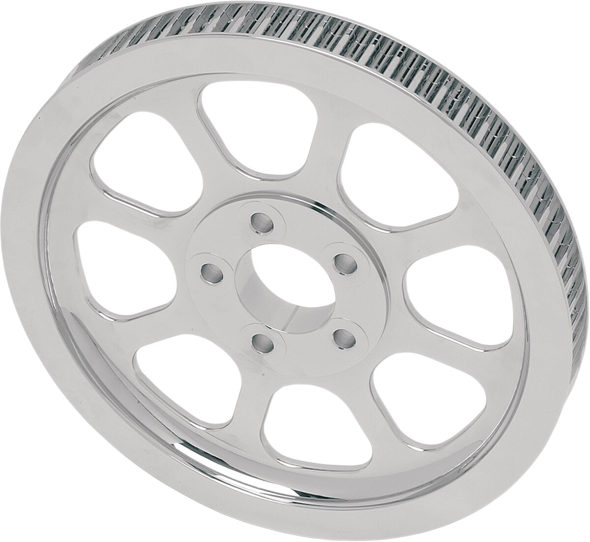 Drag Specialties Rear Belt Pulley Chrome 70 T Rear Drive Pulleys & Parts Drag Specialties