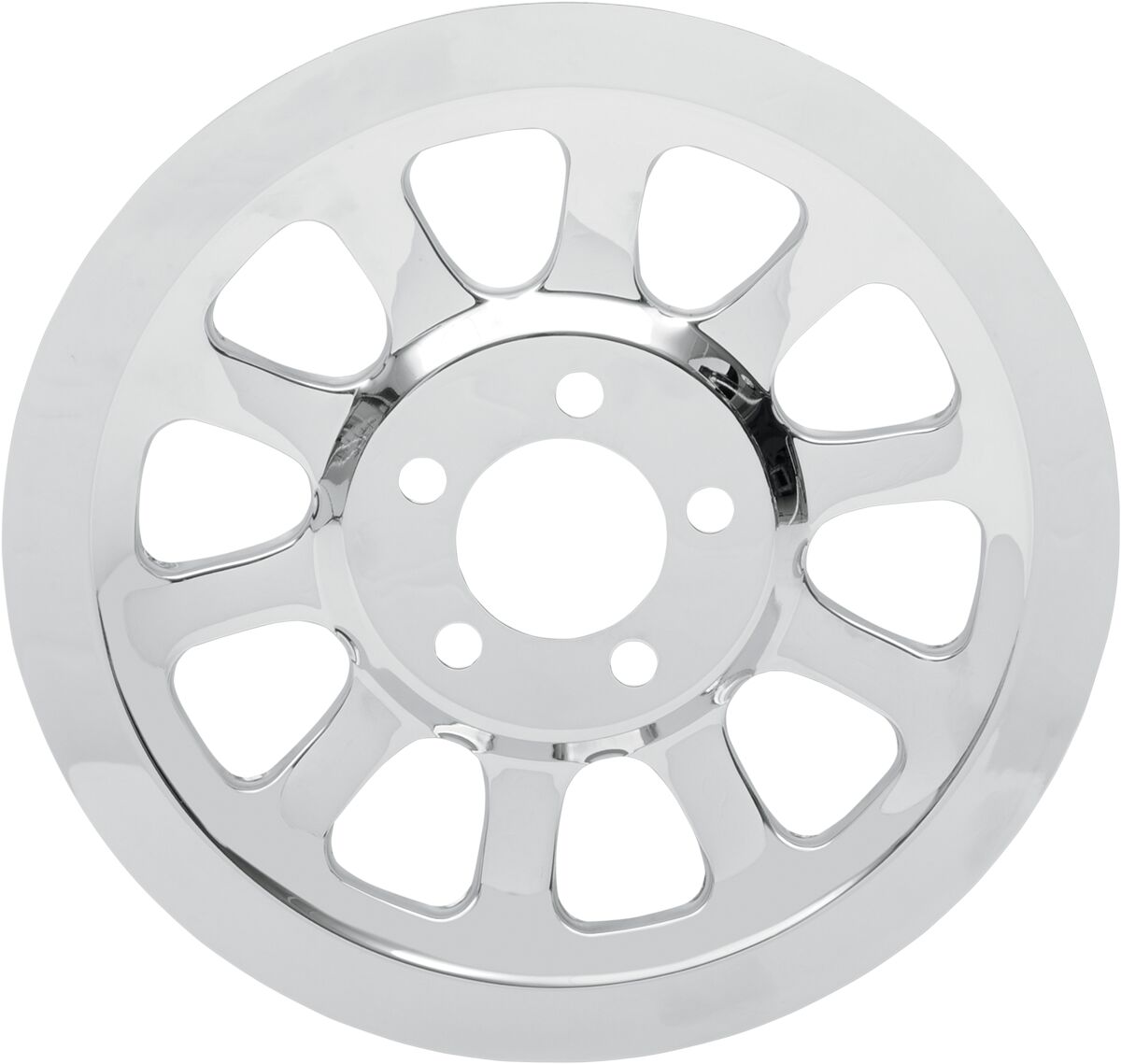 Drag Specialties Rear Belt Pulley Cover Chrome Rear Drive Pulleys & Parts Drag Specialties