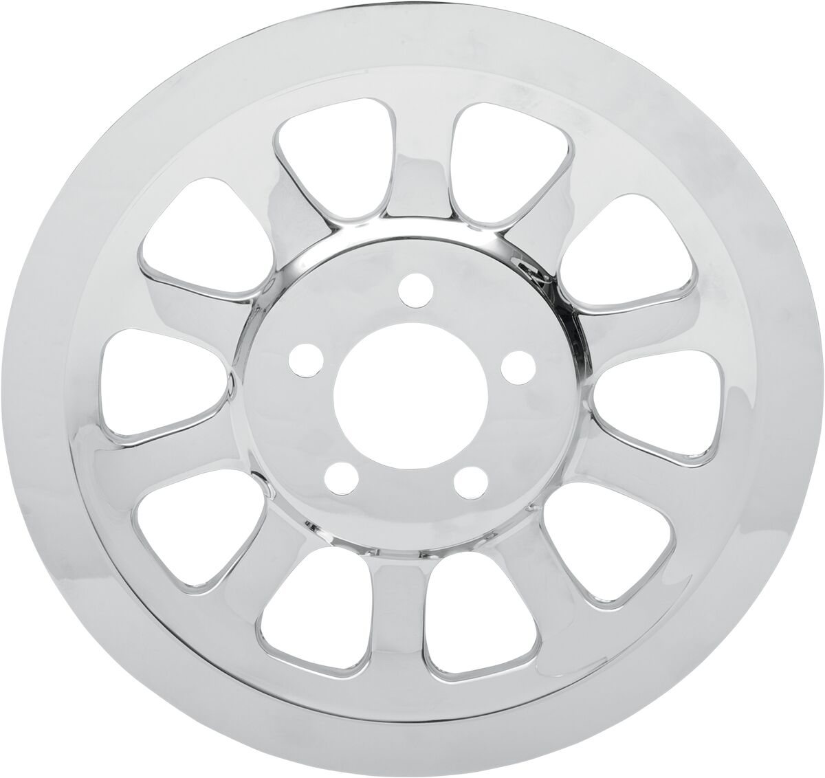 Drag Specialties Rear Belt Pulley Cover Chrome Rear Drive Pulleys & Parts Drag Specialties