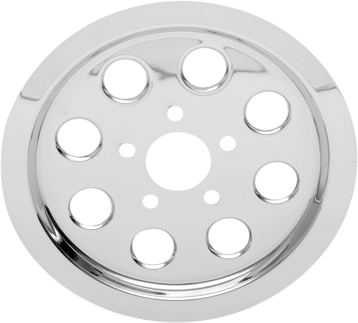 Drag Specialties Rear Belt Pulley Cover Chrome Rear Drive Pulleys & Parts Drag Specialties