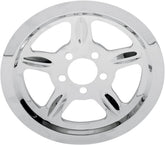 Drag Specialties Rear Belt Pulley Cover Chrome Rear Drive Pulleys & Parts Drag Specialties