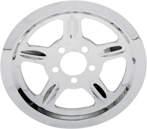 Drag Specialties Rear Belt Pulley Cover Chrome Rear Drive Pulleys & Parts Drag Specialties