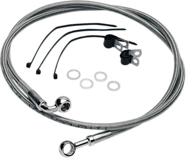 Drag Specialties Frt Brake Line 84 99 Fxst BRAKE LINES-HOSES-STAINLESS ST Drag Specialties