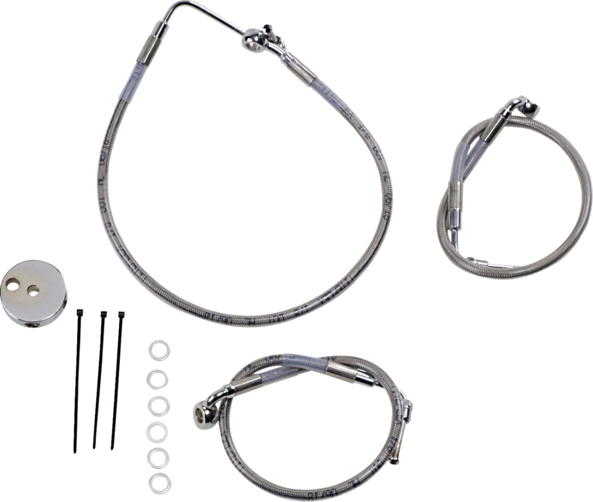 Drag Specialties Frt Brake Line 96 00 Fxdl BRAKE LINES-HOSES-STAINLESS ST Drag Specialties