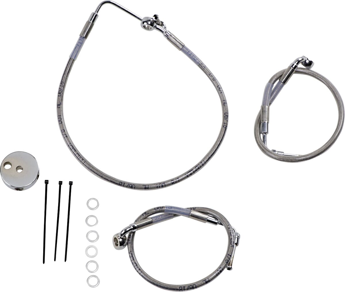 Drag Specialties Frt Brake Line 96 00 Fxdl BRAKE LINES-HOSES-STAINLESS ST Drag Specialties