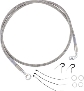 Drag Specialties Frt Brake Line 97 07 Flsts BRAKE LINES-HOSES-STAINLESS ST Drag Specialties