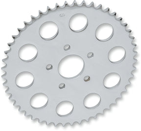 Drag Specialties Rear Chain Sprocket 530 Flat 49 T Steel/Chrome Steel Rear Sprockets Drag Specialties