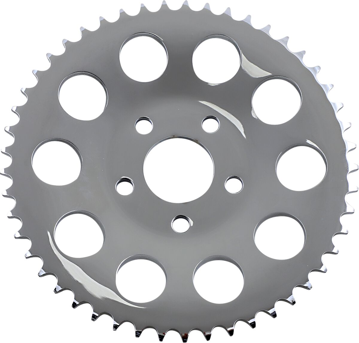 Drag Specialties Rear Chain Sprocket 530 Dished 49 T Steel/Chrome Steel Rear Sprockets Drag Specialties