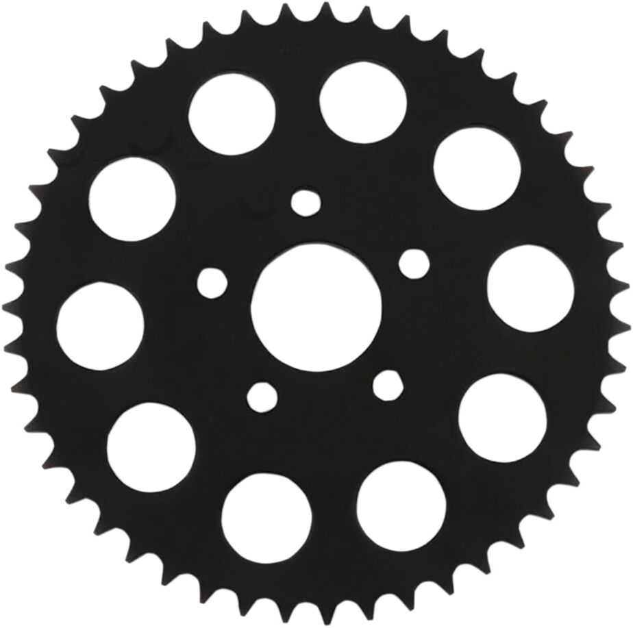 Drag Specialties Sprocket Blk 49 T Flat REAR SPROCKETS - STEEL TYPE Drag Specialties