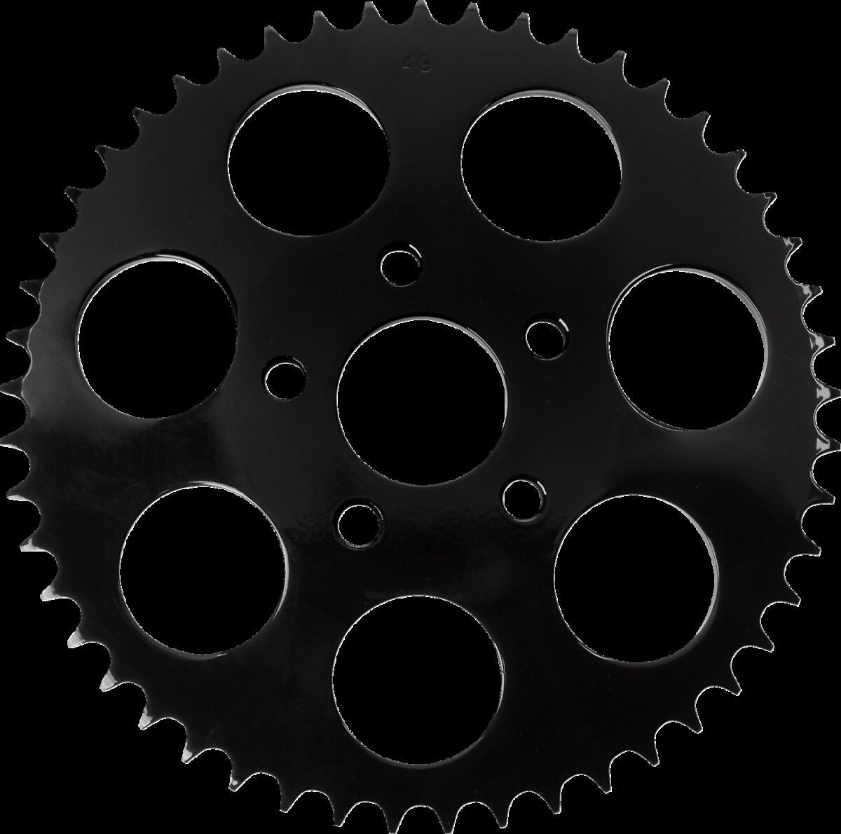 Drag Specialties Sprocket Rear Wheel 49 T Dish Gloss Black Steel Rear Sprockets Drag Specialties