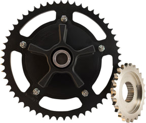 Trask Performance 25-54 Tooth Trask FL Cush Drive Conversion Kit, Black - 09-24 Touring Chain Conversion Rear Sprockets Trask Performance