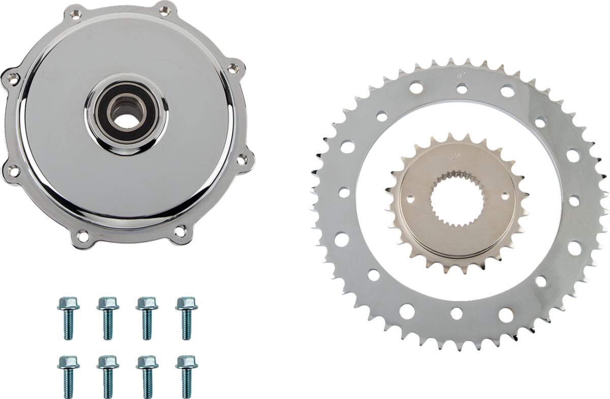 Drag Specialties Conversion Sprocket Kit Chrome Drive Chain & Sprocket Kits Drag Specialties