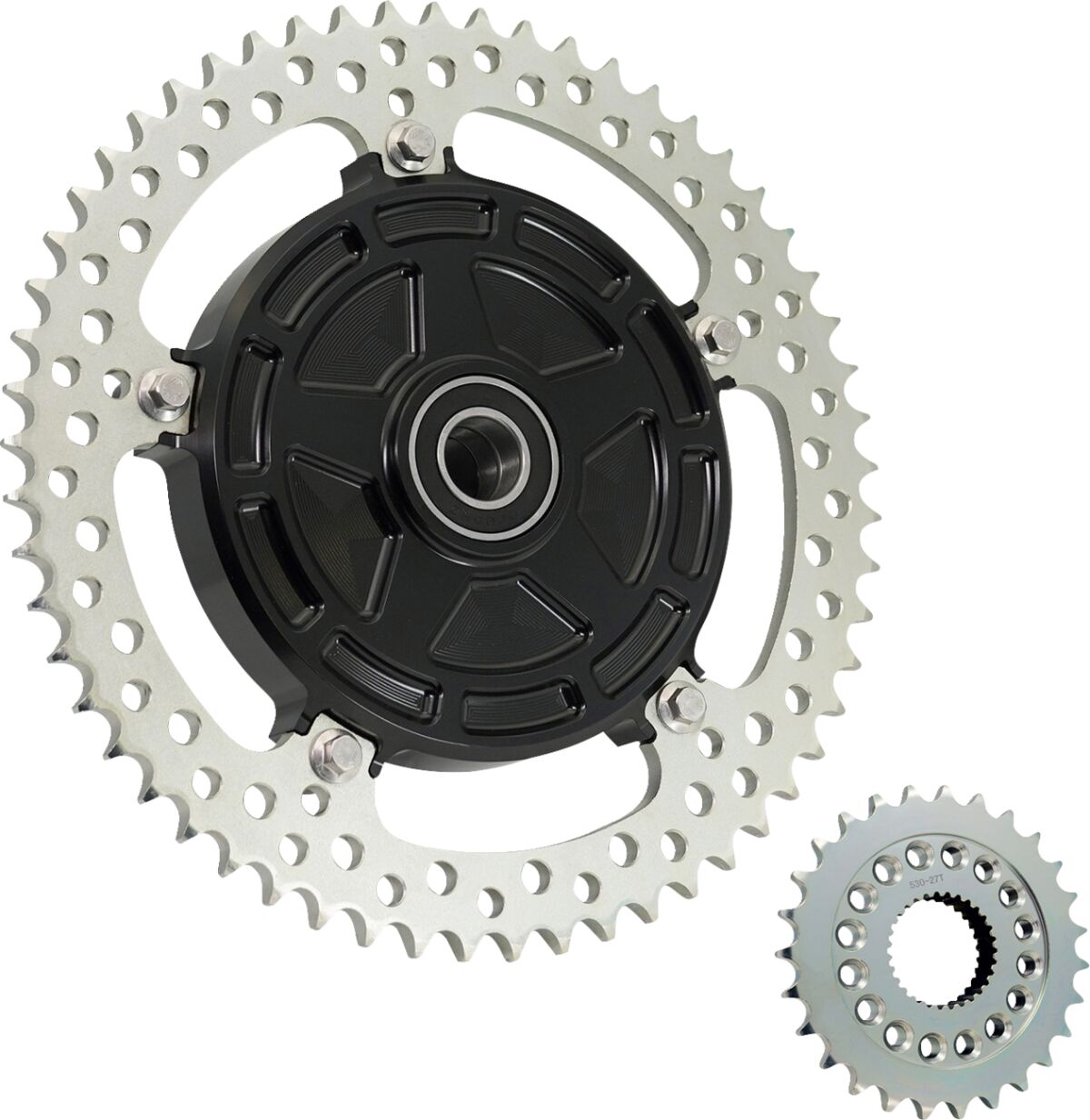 Arlen Ness Jagged Cush Drive Chain Conversion Kit 57 Tooth, Black - 09+ Touring Steel Rear Sprockets Arlen Ness