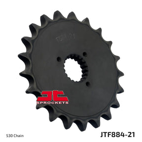 Jt Sprockets Jtf884.21 Front Replacement Sprocket 21 Teeth 530 Pitch Natural Chromoly Steel Alloy Countershaft Sprockets Jt Sprockets