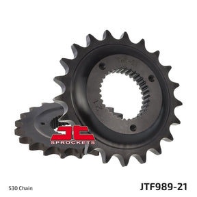 Jt Sprockets Jtf989.21 Front Replacement Sprocket 21 Teeth 530 Pitch Natural Chromoly Steel Alloy Countershaft Sprockets Jt Sprockets