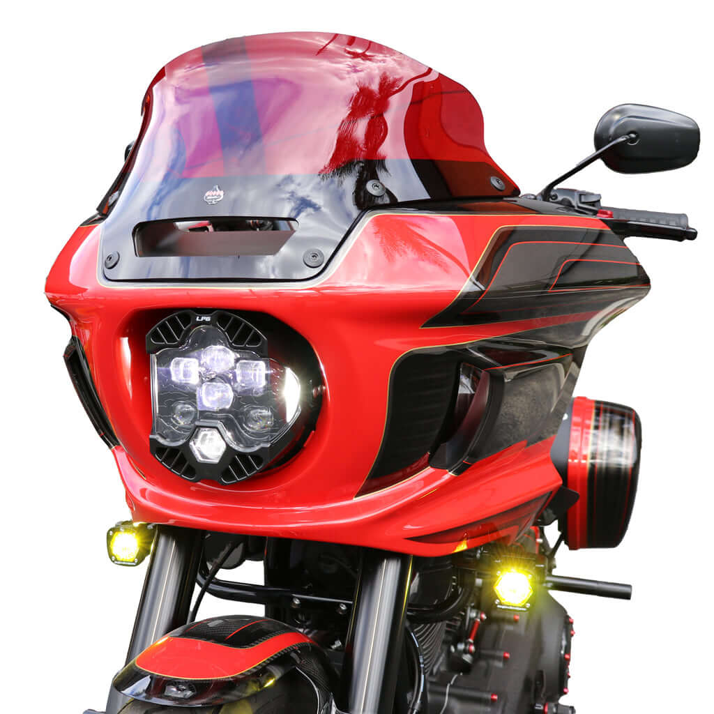 A10 Moto Low Rider St "Cut In" Recessed Dot Lp6 Mount Combo Kit A10 Moto Bracket, Harness & D.O.T. Clear LP6