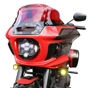 A10 Moto Low Rider St "Cut In" Recessed Dot Lp6 Mount Combo Kit A10 Moto Bracket, Harness & D.O.T. Clear LP6